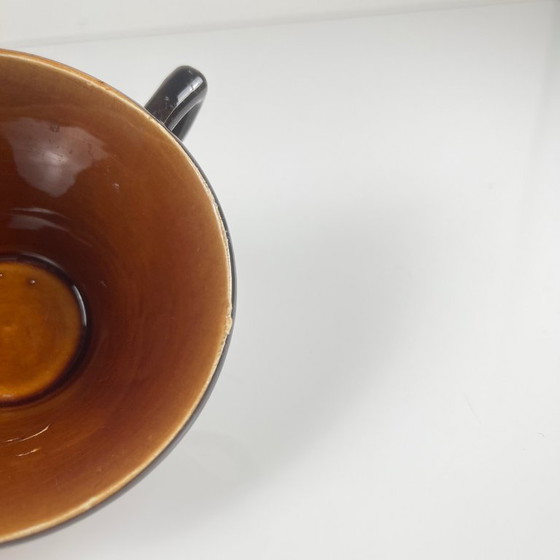 Image 1 of "Domino" coffee/tea cup duo, Sarreguemines, 1960