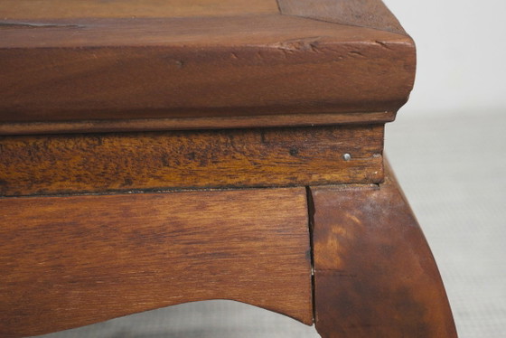 Hardhouten opiumkrukje/tafel, Aziatische lage bijzettafel, handgemaakte plantenstandaard van massief – Wood (photo 9 of 15)