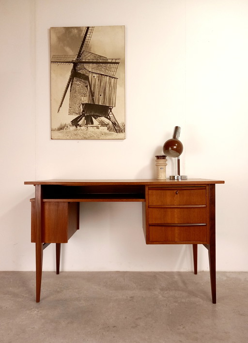 Danish teak desk | Vintage 1960s restored