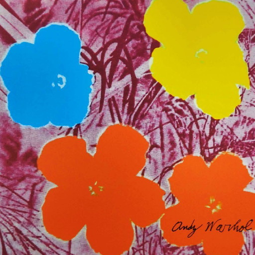 Lithographie en édition limitée « Fleurs » d'Andy Warhol par CMOA - 50 x 50 cm