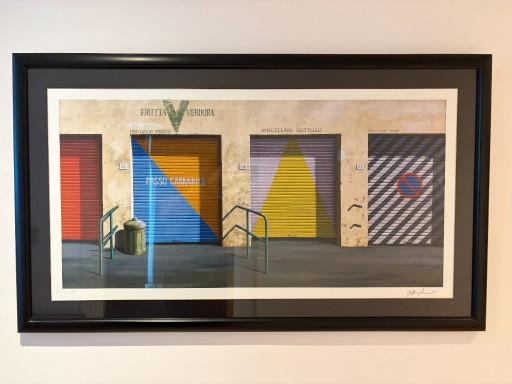 Jeffrey Smart – "Four Closed Shops" (stampa d'archivio in edizione limitata con cornice)