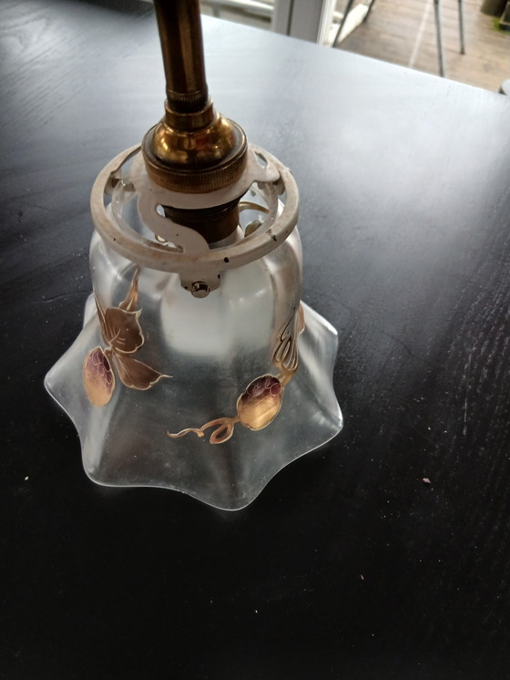 Image 1 of Gilded Tulip Porcelain Swan Neck Wall Light With Flowers