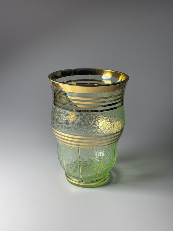 Image 1 of Art Deco “Ruby” Vase - by Paul Heller (signed) - De Rupel Boom, Belgium, ca. 1940s