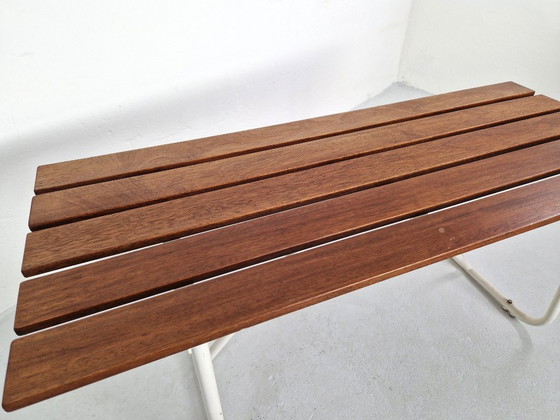 Image 1 of Vintage slatted bench 1960s