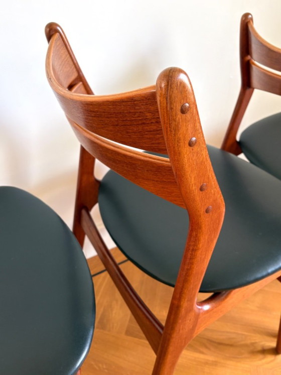 Magnificent set of 4 Danish Erik Buck model 301 chairs – Christiansen Mobelfabrik, Dining chairs, Wood (photo 14 of 19)