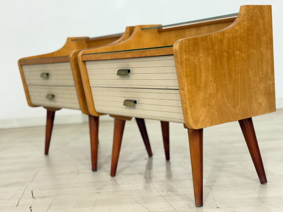 Image 1 of 2x comodini / comodini / tavolini laterali vintage - anni '60