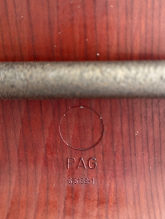 Image 1 of 6x Gispen ‘TU Delft’ 106 stoelen Pagholz, Nederland, jaren 1950