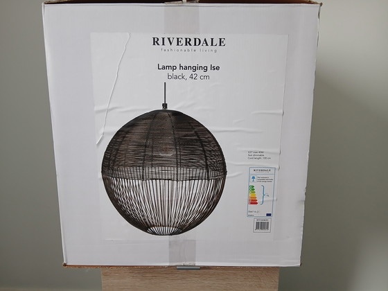 Image 1 of Lampe suspendue Riverdale Ise 42 cm Noir, Neuf !