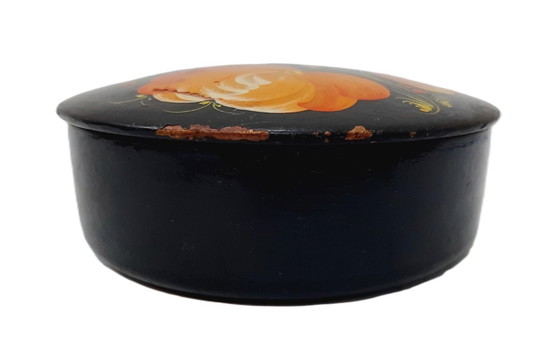 Image 1 of Boîte ronde en bois Hohloma