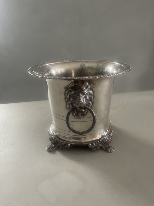 Silver-plated wine/champagne cooler.