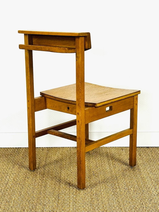 Image 1 of Set di 6 sedie da pranzo vintage in rovere, Francia, 1950