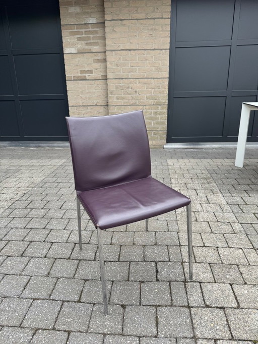 6x Zanotta Stuhl (Aubergine)
