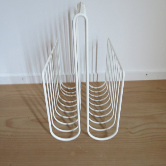 Image 1 of Portariviste vintage in metallo bianco anni '90