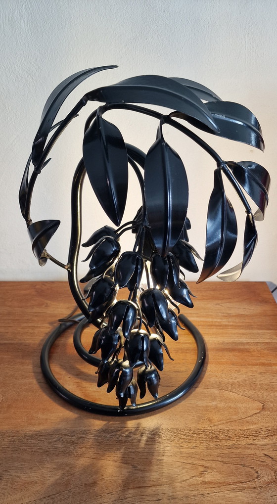 Image 1 of Hans Kogl Wisteria table lamp. blue wisteria