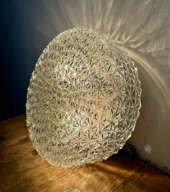 Image 1 of Applique murale ou plafonnier vintage en verre, années 1970