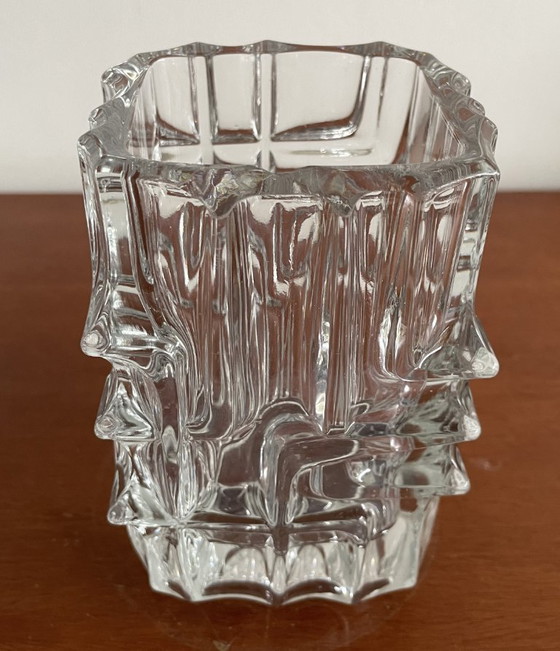 Image 1 of Sklo Union – Brutalistische Glasvase, Design aus den 1960er Jahren, Vladislav Urban