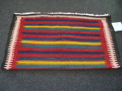 1x IKEA Persian Kelim Old, NOS red, yellow & white with original card