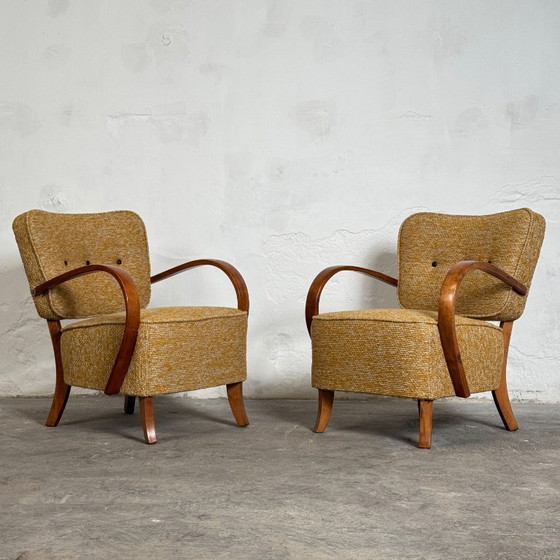 Image 1 of Poltrona Jindřich Halabala H-237 Art Déco per UP Závody, anni '30 - Completamente rinnovata