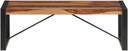 Industriële Salontafel van Massief Sheesham Hout & Staal