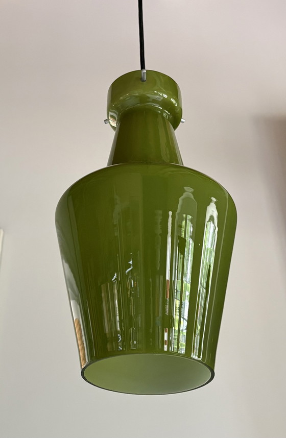 Image 1 of Lampada a sospensione Targetti Sankey in vetro opalino verde