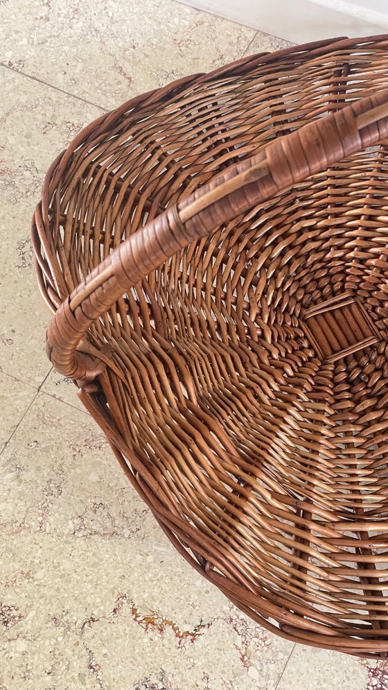 Image 1 of Vintage Rattan Log Basket