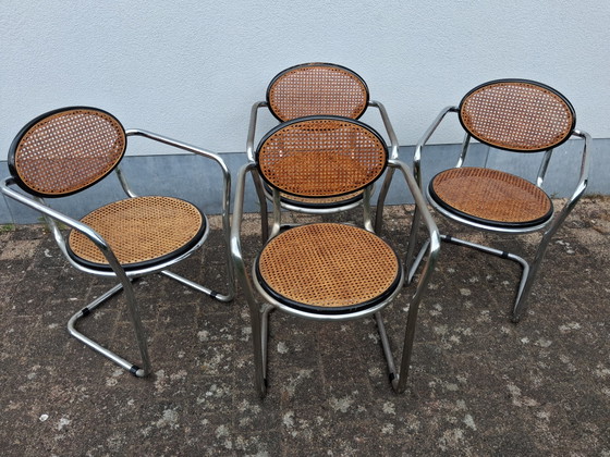 Image 1 of 4 Italian design sled chairs