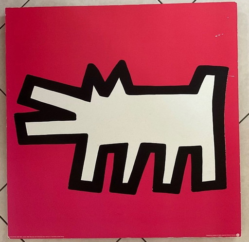 Vintage 1990 Keith Haring IKEA Transtrand Print Barking Dog teNeues