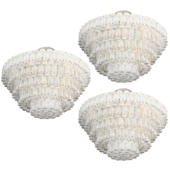 Image 1 of Grande lampadario degli anni '60 dell'iconico Hilton Hotel di Amsterdam attribuito a Seguso