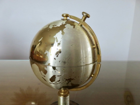 Image 1 of Globe, brass cigarette dispenser, 60s/70s