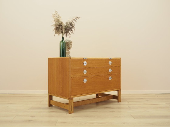 Commode danoise plaquée avec plateau coulissant, années 70 – Bois (photo 5 of 18)