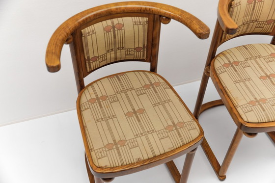 Image 1 of Ensemble de 4 chaises chauve-souris de Josef Hoffmann pour Wittmann