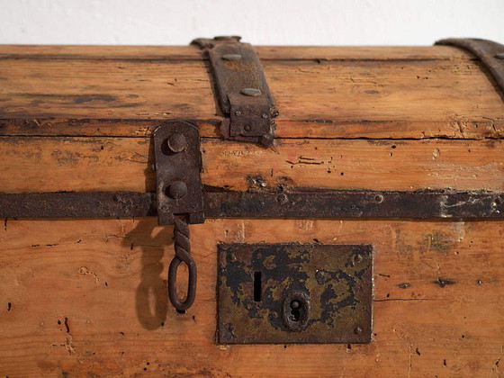 Malle de voyage ancienne en pin – Europe Centrale, vers 1900 – Armoires de rangement, Iron, Rustic (photo 35 of 40)