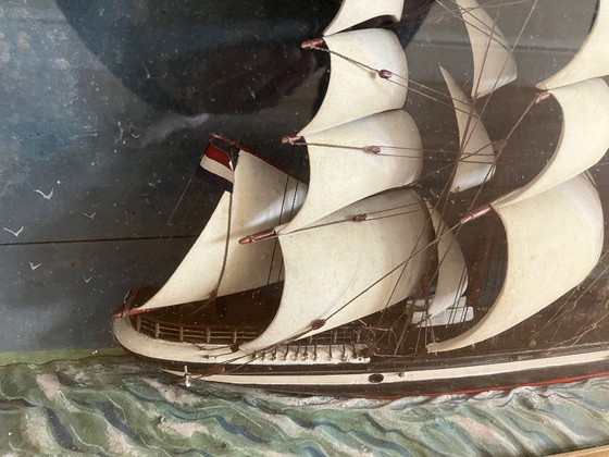Image 1 of Grande mezza nave Uniel - diorama, fine XIX secolo