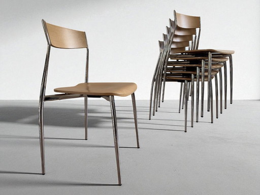6x chaises design - Sergio Mian pour Altek (Italie)