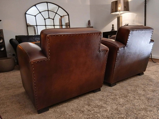 2 Fauteuils Club Cuir Vintage – Leather (photo 2 of 5)