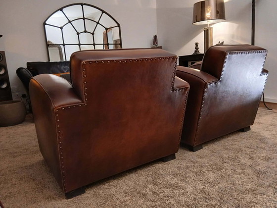 2 Fauteuils Club Cuir Vintage – Leather (photo 2 of 5)