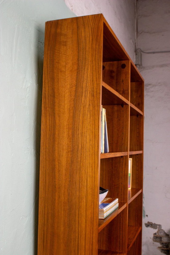 Image 1 of Vintage teak and walnut bookcase, highboard, chest of drawers, mid-century modern, 1960s