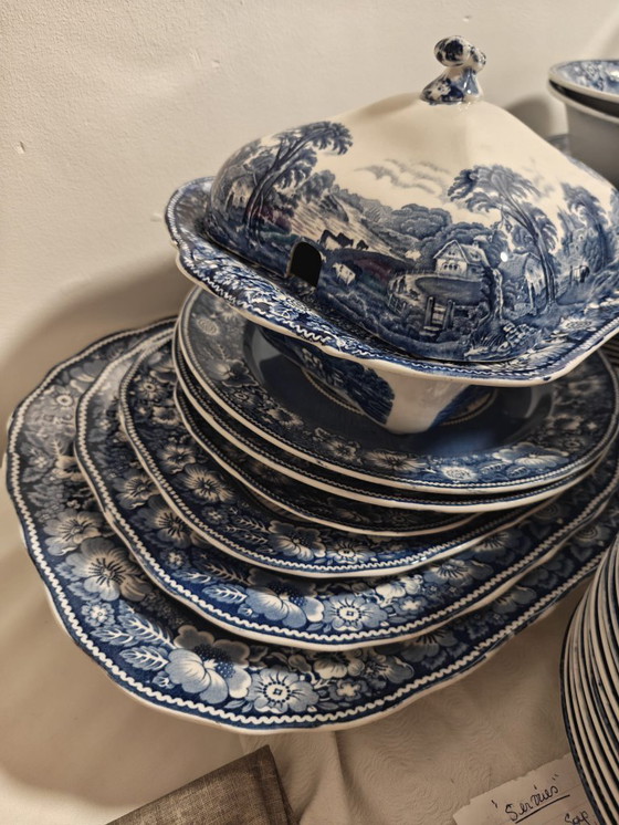 Image 1 of VINTAGE SCOTTISH TABLEWAREBrand: Britannia Pottery Co Ltd (Glasgow)Pattern: "Rural England"Period: 1920s - 1950sAuthentic