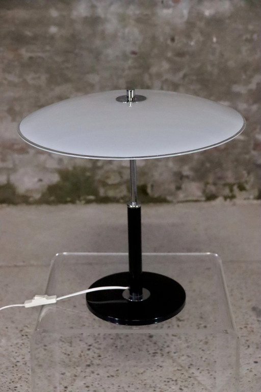 IKEA - Solist - Vintage Mushroom Desk lamp - B8802 - Black - Opal Glass
