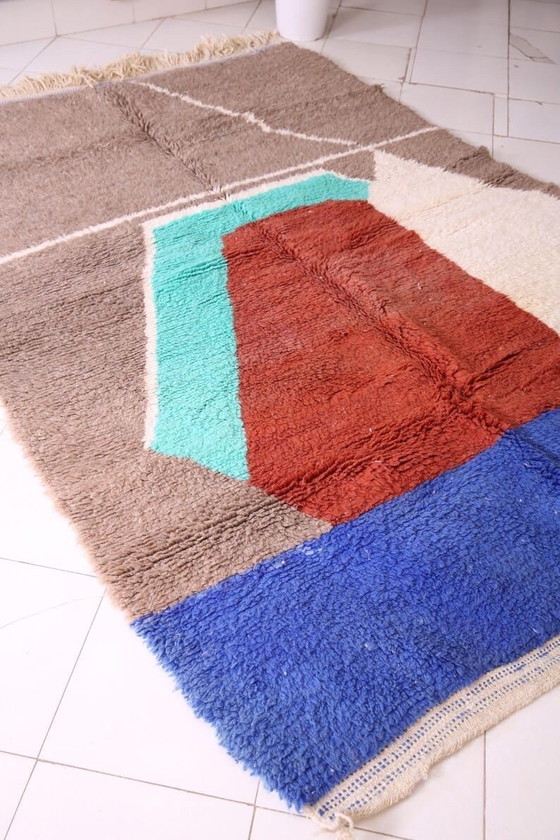 Image 1 of Tapis berbère beni ouraine tissé main traditionnelle 150/250 cm