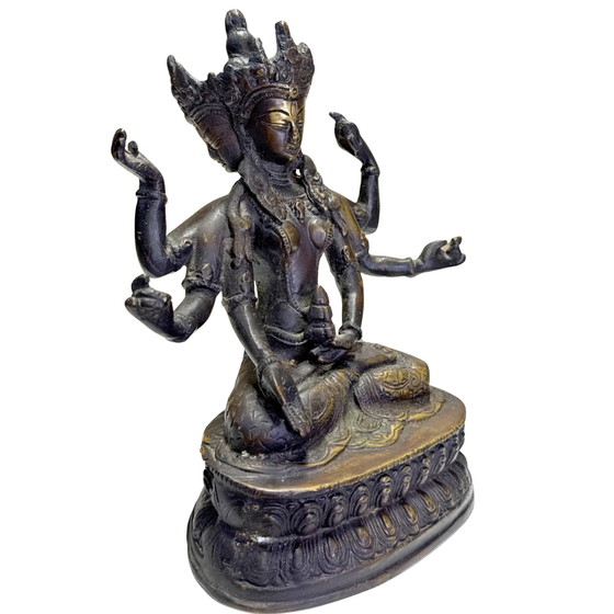 Antigua Ushnishavijaya (Namgyalma) tibetana para una larga vida – Esculturas, Bronze (photo 2 of 10)