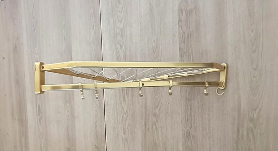 Image 1 of Fifties corner string coat rack