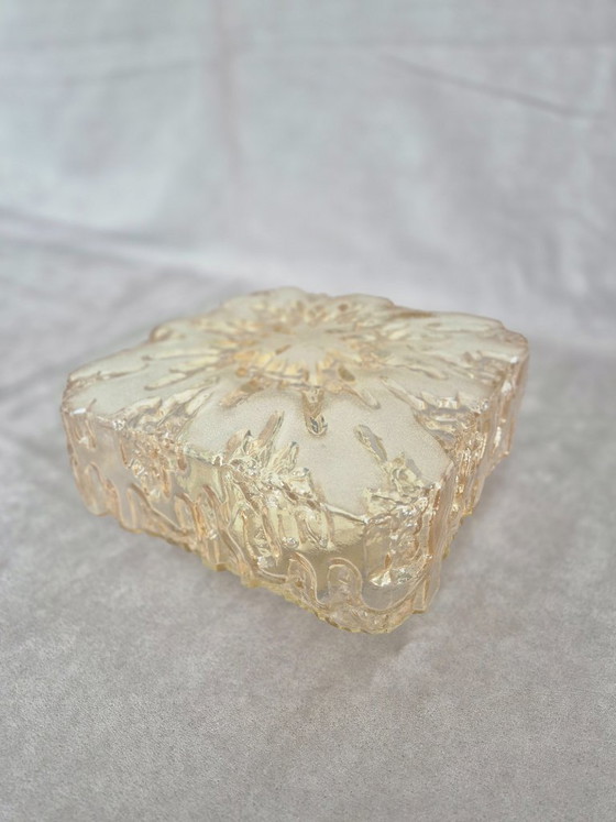 Image 1 of Vintage Honsel Glass Flush Mount Ceiling/Wall Light E27 – Mid Century Modern Design