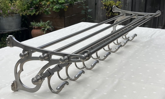 Image 1 of Eichholtz Hudson Wall Coat Rack | Large Version | Nickel | New Condition