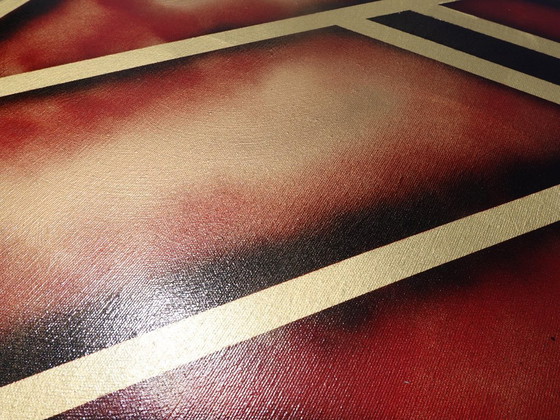 Image 1 of Abstraction A955 - Tableau abstrait prêt à accrocher XXL