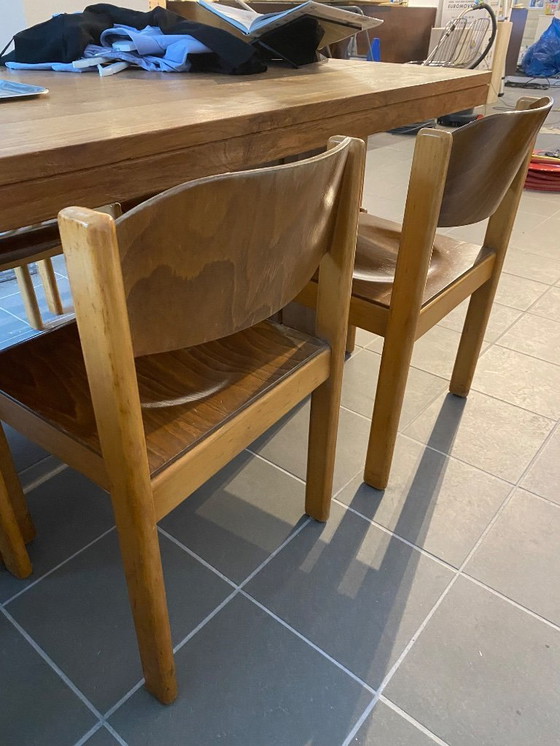 Image 1 of Casala vintage stoelen massief hout 20+ stuks 