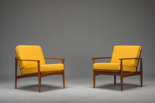 Sedia da salotto danese di metà secolo in teak attribuita a Ib Kofod-Larsen, 1960