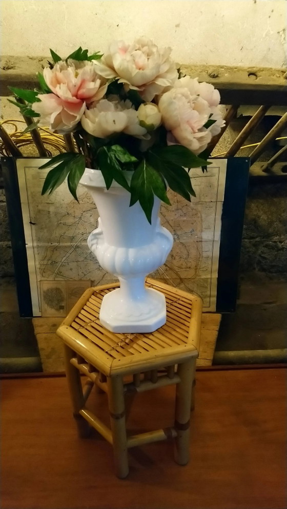 Beistelltisch, Hocker, Bambus-Pflanzenständer – Beistelltische, Bamboo, Vintage (photo 12 of 13)