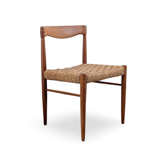 Set of 8 Original HW Klein Vintage Bramin Design Chairs mcm 1960, Side chairs, Wood, Beige (photo 4 of 9)