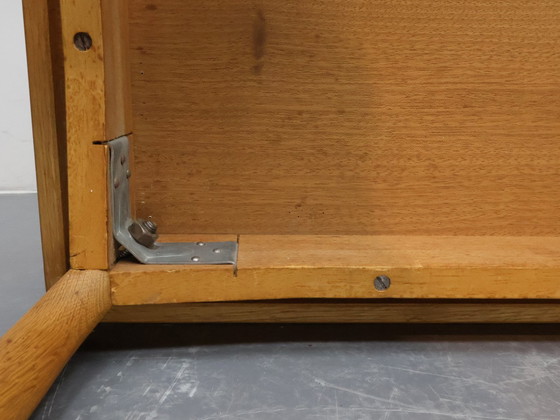 Image 1 of Table basse design danoise Henning Kjaernulf chêne blond